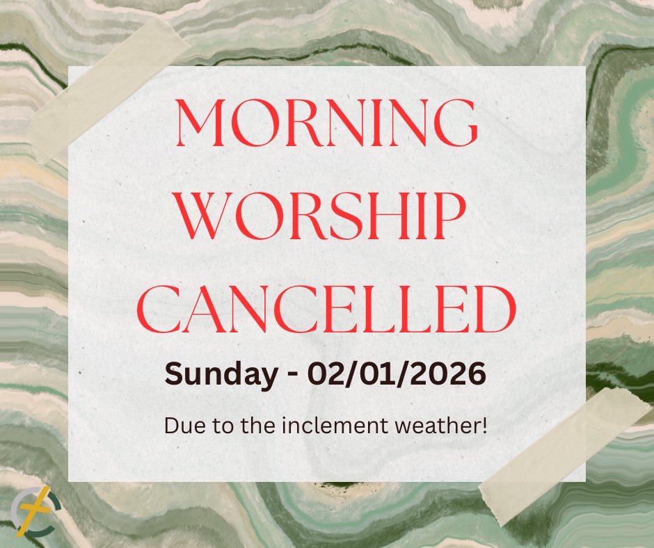 EC_Columbia's tweet photo. Due to worsening road and weather conditions overnight, morning worship is cancelled. Please be safe, stay warm, and continue to cover one another in prayer. #eccolumbia https://t.co/RO9e86qHhI
