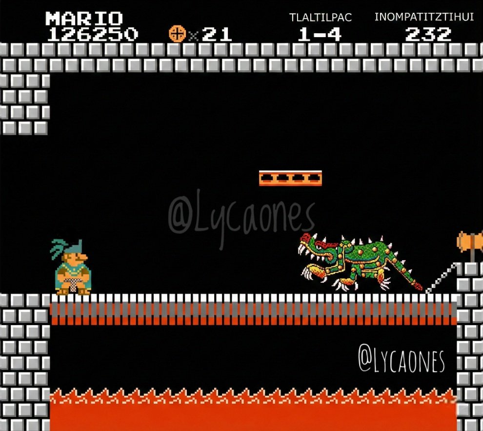 In Huēyi Mario Teicnīhuān
   (Super Mario Bros. / Los Grandes Hermanos Mario)
#Náhuatl