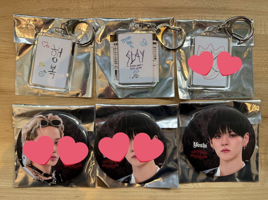 TREASURE ポップアップ 交換 特典トレカ 缶バッジ 書き初めアクリル