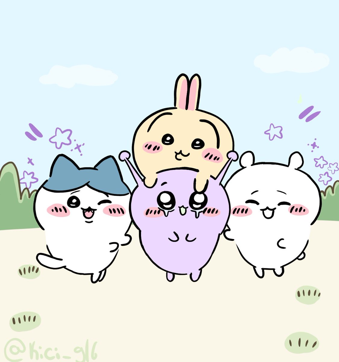 Chiikawa!! Es mi avatar interactuando con los personajes de chiikawa #chiikawa