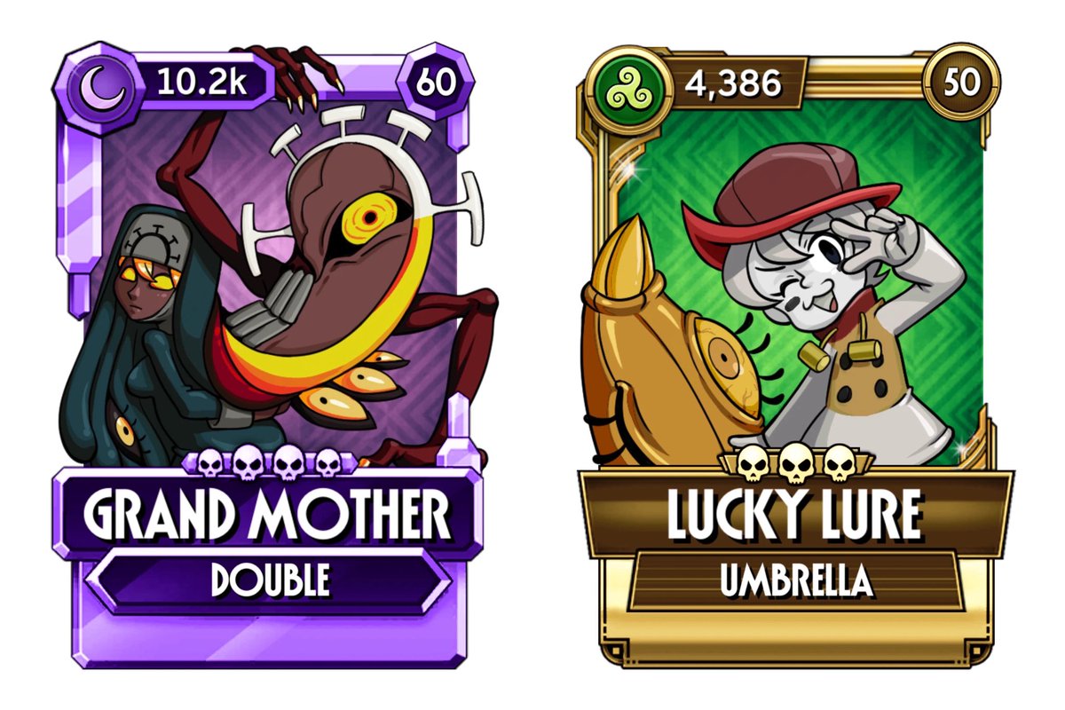 ¡Nuevas variantes mensuales exclusivas de febrero en Skullgirls Mobile! 🤩

Double Grand Mother y Umbrella Lucky Lure, pueden adivinar las referencias?