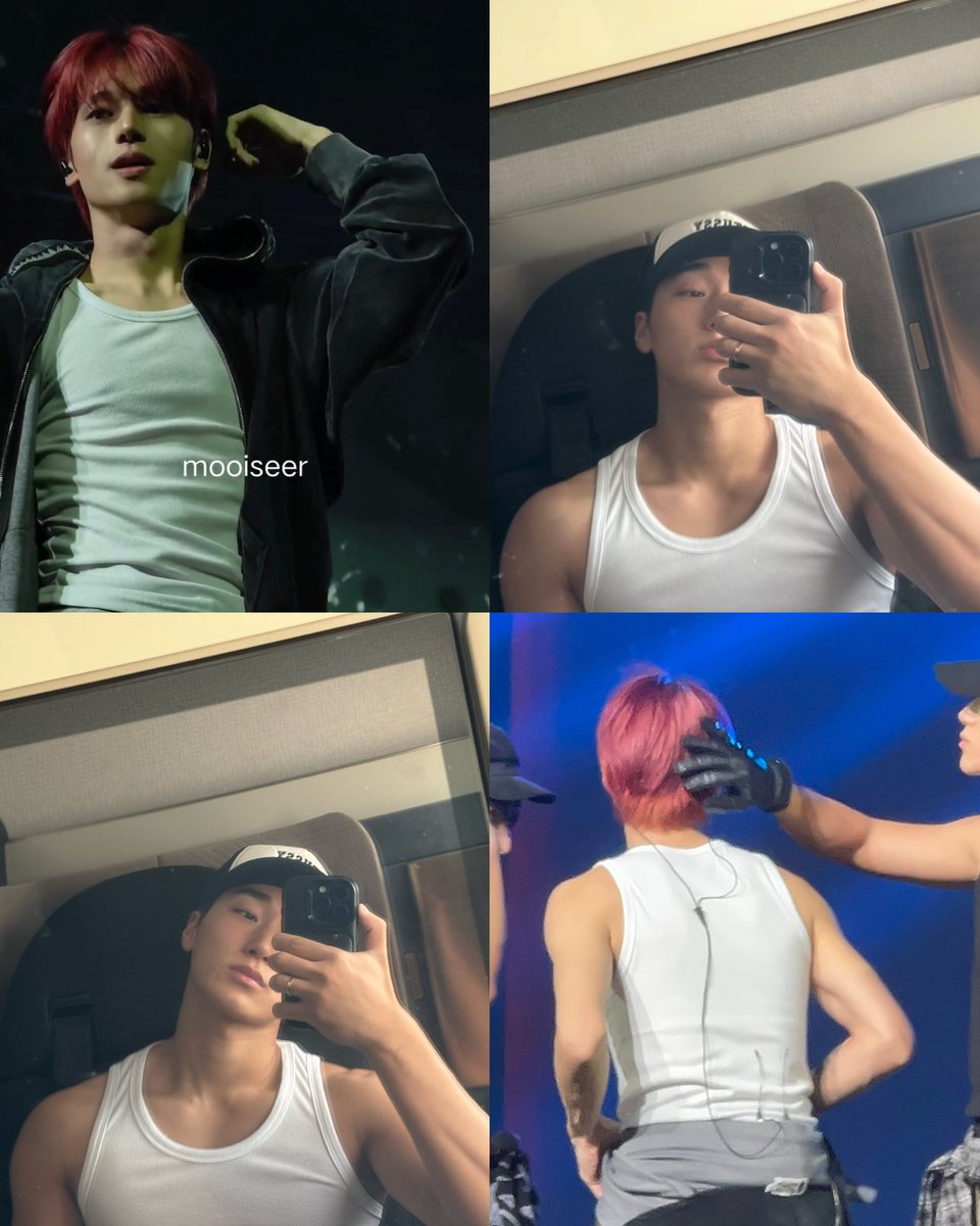 starshapedfluff's tweet image. they’re even matching with their vest top too 😚 looks like it could be the similar kind :&amp;gt; 

#woosan #우산 #우산즈