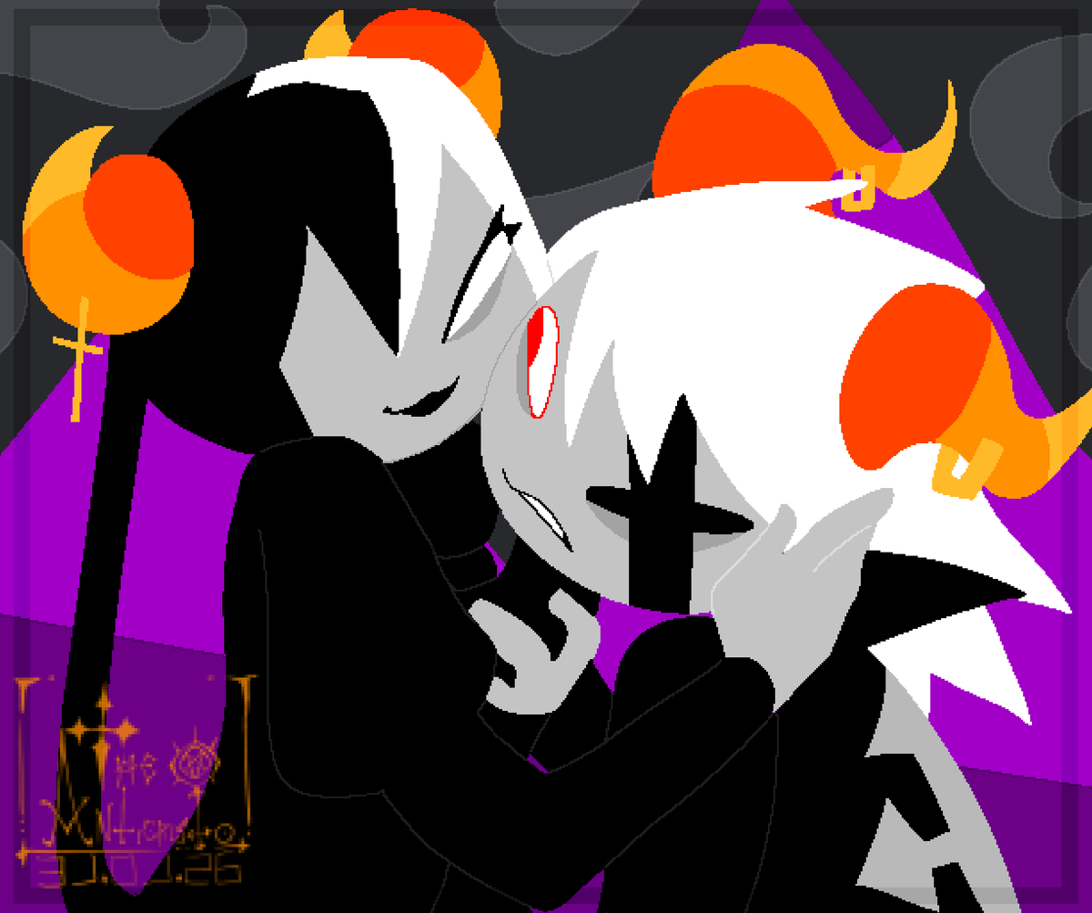 OTsukiYaz's tweet photo. Eu e @AquelePersa versão homestuck 💛 https://t.co/wMkN77yHNy