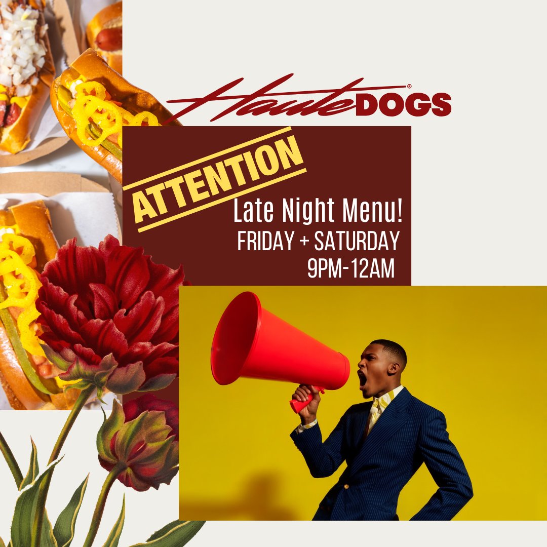 Late night bites are available on our limited menu, Friday + Saturdays from 9pm-12am! Order now!!!!!!