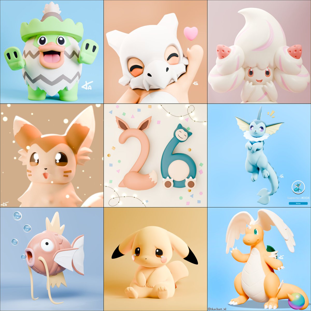 Good morning! Today is my birthday - I’m turned 26! ❤️

  Over the past year, I’ve realized which direction I want to take and the style I want to stick to-I’m going to bring cute Pokemon models into this world! ❤️