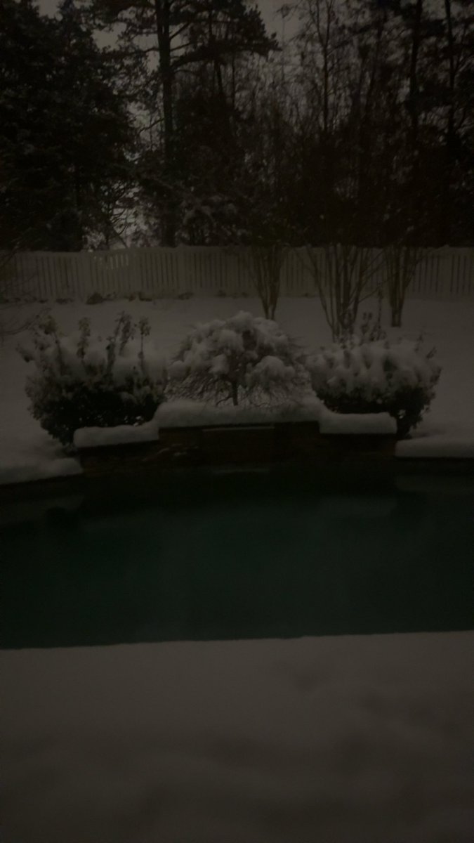 9 o’clock at night and the moon is so bright we can go sledding without having to turn the outside lights on! 9 inches and counting! Fort Mill, South Carolina! <a href="/wxbrad/">Brad Panovich</a>