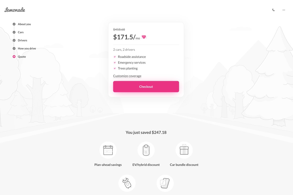 CernBasher's tweet image. This coverage doesn't match up perfectly with Tesla's insurance, but it's close.

Lemonade appears to be significantly cheaper than what Tesla offers.