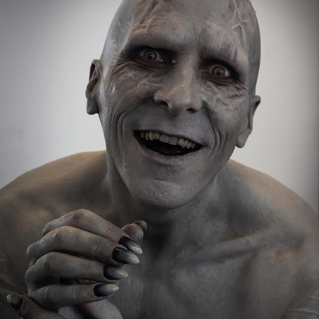 MarveIFacts's tweet image. Christian Bale's Gorr makeup test for ‘Thor: Love and Thunder’