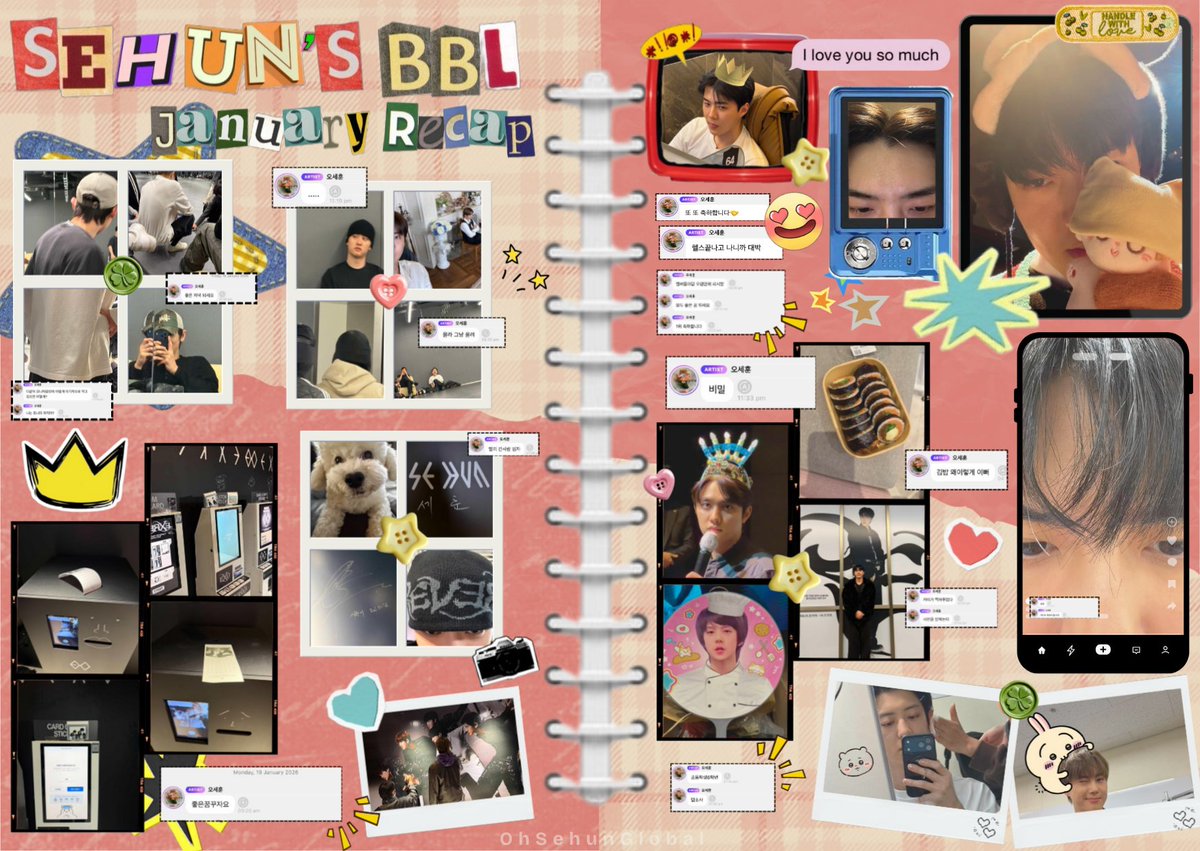 OhSehunGlobal's tweet photo. 💌﹕𐔌・sehun's january 🫧〃・꒱

Flooded with Sehun's cutest photos😭 Sehun being silly and secretly taking photos of EXO's members was so cute. There was also a Vivi's photo! Thank you for being super active on bbl last month🧡

#세훈버블 https://t.co/DxjRFq1bLR