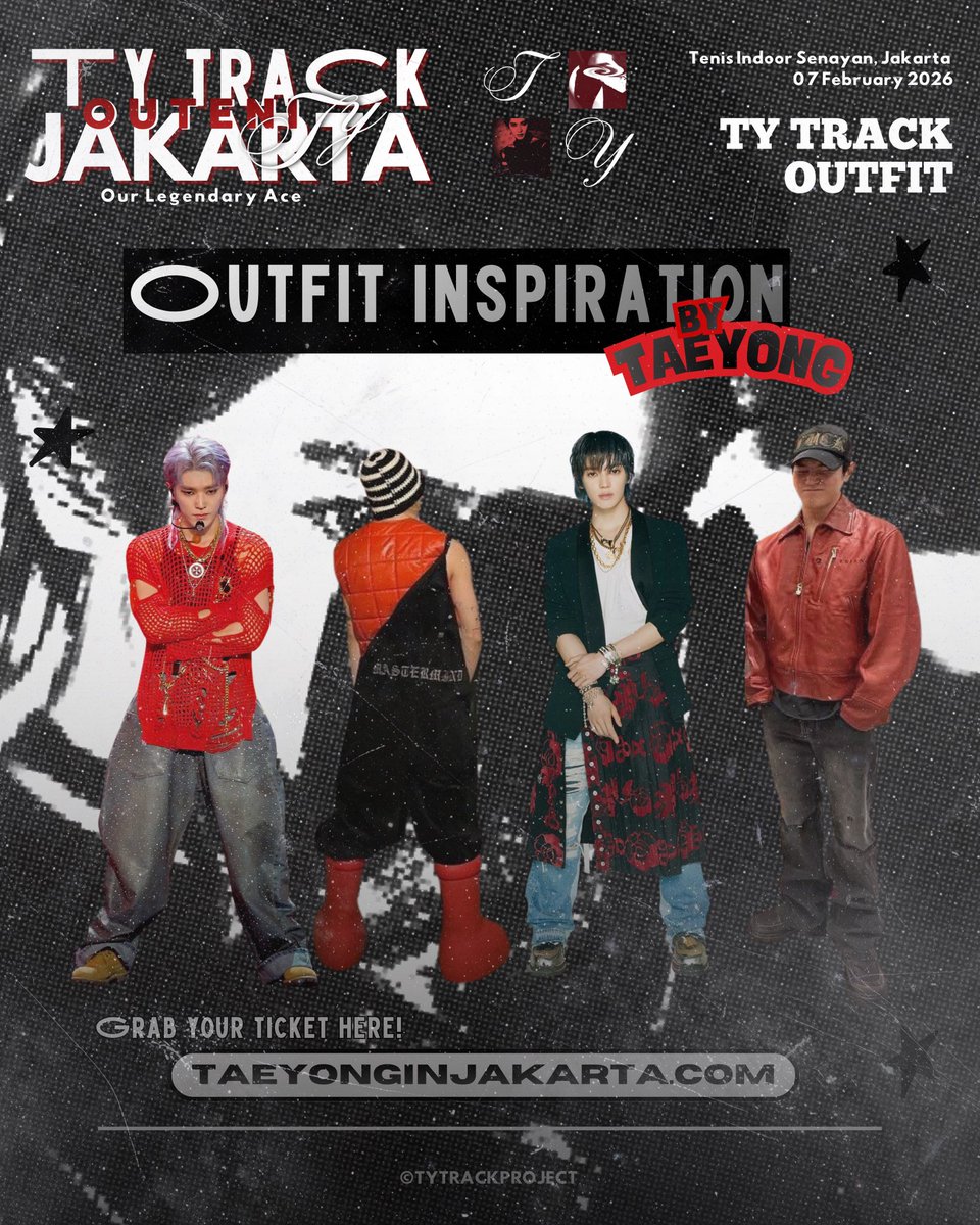 TYTRACKPROJECT's tweet photo. TYONGFs Outfit check! ๐๐ฅ
โจIf youโre coming to TY TRACK Jakarta,โจmake it Taeyong coded ๐ฅ
Red & Black. Statement pieces โค๏ธ๐ค
โจSee you on Feb 7!!
https://t.co/BV51jJohCs
@PKEnt_ID
#OUTENITY_forTY #TAEYONGinJakarta https://t.co/kW8JqNUnvW