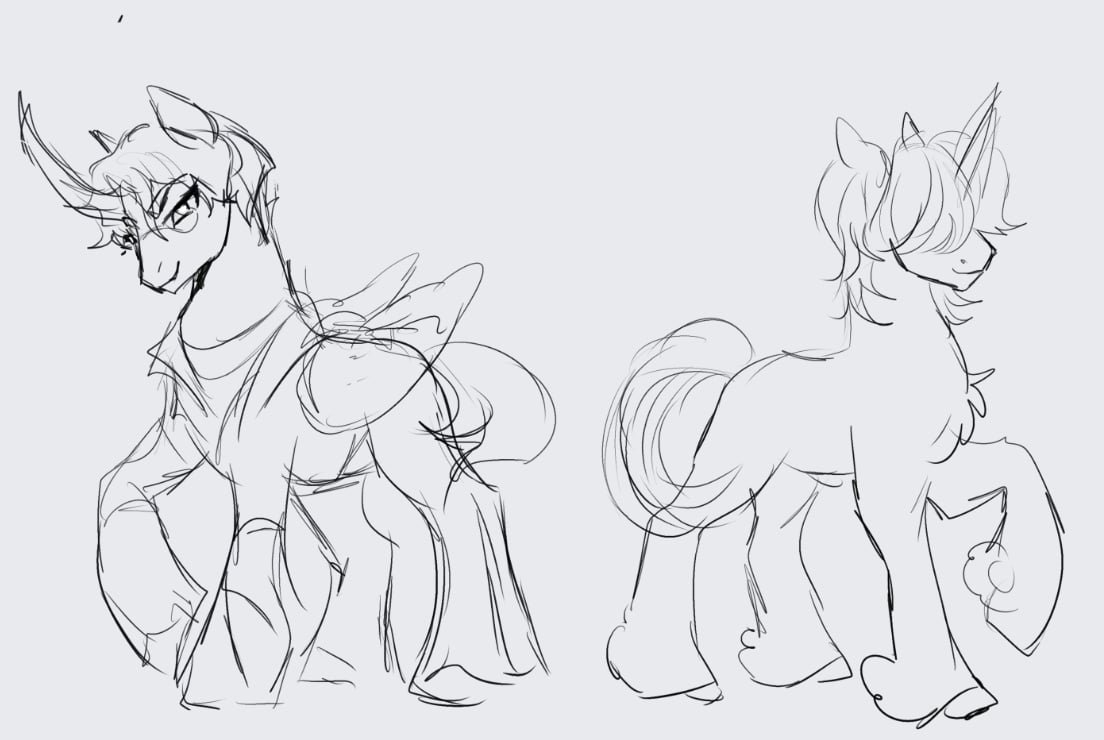 JhonnySheep's tweet photo. wip of saja boys as ponies! https://t.co/HKaAIpEjr5