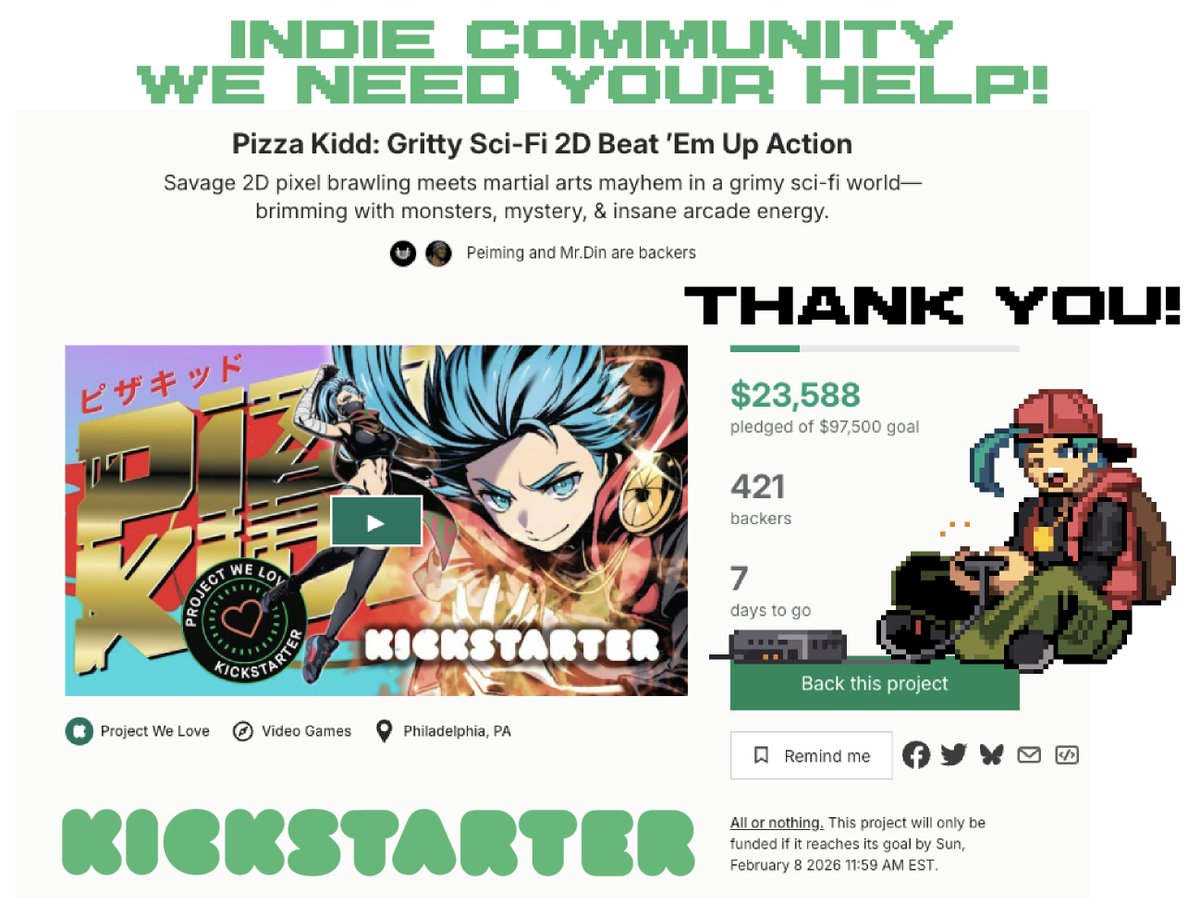 It's FREE to retweet. 🙏🍕 
(hop on Kickstarter and check out the project)