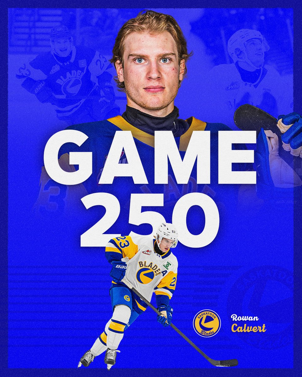 BladesHockey's tweet photo. All in the Blue and Gold 💙

Congratulations on 250 @TheWHL games, 'Vert! https://t.co/r1Sjstmhxm