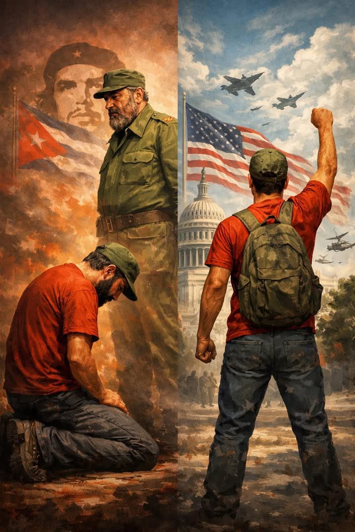 GARCIPAVON's tweet photo. Pregunta seria para el zurdo latinoamericano promedio:

¿Por qué el “intervencionismo” solo te indigna cuando viene de EE. UU.,
pero te haces pendejo cuando viene de Cuba?

¿La soberanía solo se viola si hay marines,
o también cuando un régimen exporta ideología, cuadros políticos, métodos de control y hasta médicos tratados como mercancía, cobrando el salario al Estado y no al trabajador?

¿Por qué gritas “imperialismo” cuando Washington presiona, pero lo llamas “solidaridad” cuando La Habana infiltra, asesora, financia y coordina regímenes aliados?

Si tan progresista eres:
¿por qué defiendes un esquema donde el médico no recibe su sueldo, no puede negociar, no puede renunciar libremente y el régimen se queda con el dinero?
¿Eso es humanismo… o trabajo forzado con discurso revolucionario?

¿Y por qué nunca miras hacia Cuba cuando hablas de desigualdad?
Forbes llegó a estimar que Fidel Castro controlaba una fortuna cercana a 900 millones de dólares (estimación que él negó),
mientras el cubano promedio vive en escasez y la carne de res es un lujo tras décadas de control estatal.

¿No será que el problema no es la intervención, sino quién interviene?

Porque Cuba no es un país más:
es la base ideológica del socialismo latinoamericano del siglo XXI.
Y por eso nunca la critican.

Tal vez por eso están tan nerviosos ahora.
Cuba quedó aislada, cercada, sin oxígeno.
La estrategia ya no es invadir, es asfixiar: cortar flujos, exponer contradicciones y esperar que el régimen caiga solo.
Y si llega la llamada ofreciendo salida y salvoconducto para evitar violencia, será porque el mito ya murió.

Porque cuando cae el ideólogo, se cae el mito.
Y sin mito, lo único que queda es autoritarismo, narco y miseria… sin excusas.   Publicación de: El Tigre Mx.