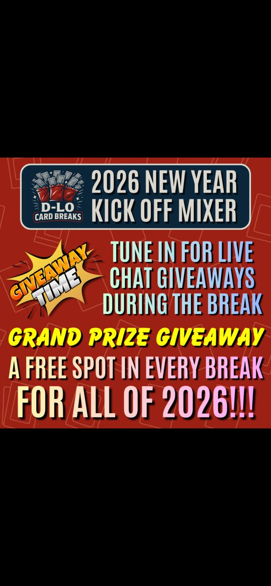 dlocardbreaks's tweet photo. Closing this break out with a chance to win a free hat for the team of your choice from Lids!! 

All you have to do to be entered is head to the website and buy your spots. Each spot comes with one entry. Good luck! https://t.co/1ORwhxoUCT