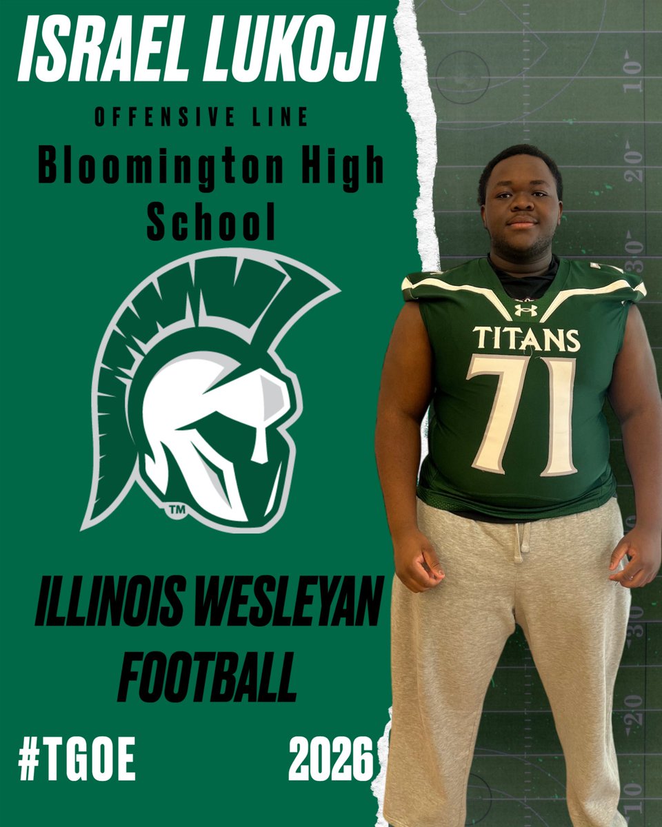 Thank you very much to the coaching staff at <a href="/IWUTitanFball/">ILLINOIS WESLEYAN FOOTBALL</a> for having me it was an amazing visit. <a href="/coachmulcahy/">Niall Mulcahy</a> <a href="/AustinCurtis24/">Austin Curtis</a> <a href="/EDGYTIM/">Timothy “EDGYTIM” OHalloran</a> <a href="/247recruiting/">247Sports Recruiting</a> <a href="/1PerformanceLab/">The Performance Lab</a> <a href="/BHSRaiderFB/">Bloomington Raider Football</a> <a href="/BHSRaidrHistory/">BHS Athletic History</a>