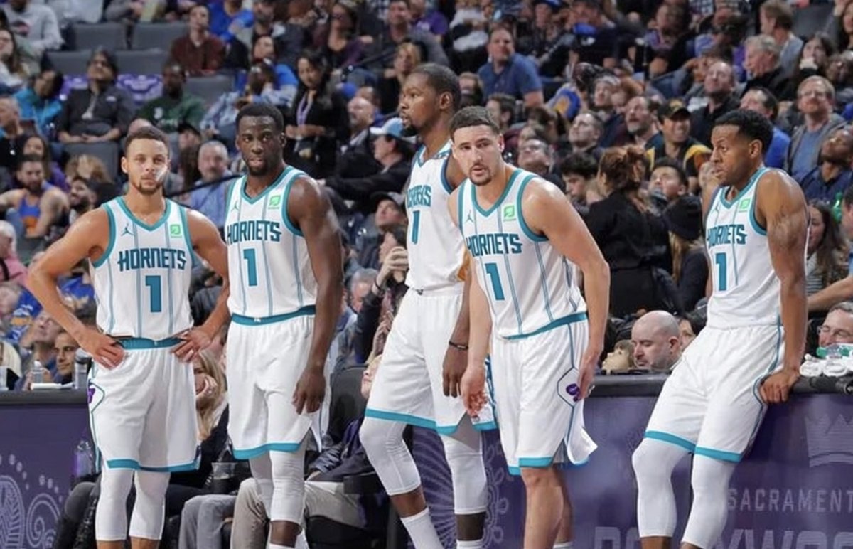 The Hornets (12-1) when they start:
LaMelo Ball
Kon Knueppel
Brandon Miller
Miles Bridges
Moussa Diabate