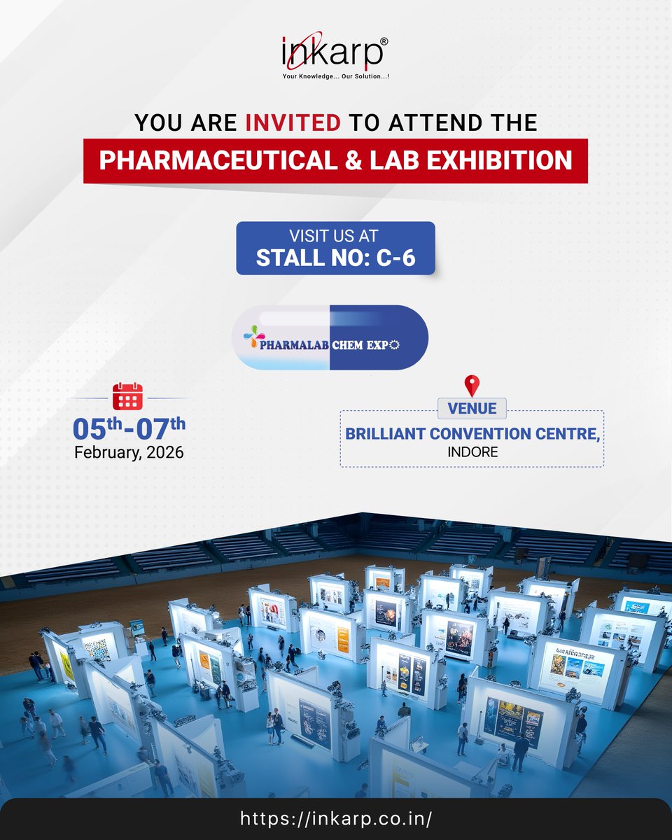 inkarpindia's tweet image. 🌟 We’re excited to invite you to Pharmalab Chem Expo 2026 – Indore!

Meet the Inkarp team and explore advanced lab instruments for pharma, biotech &amp;amp; research.

📍 Stall C-6 | Indore
📅 05–07 Feb 2026
👉 inkarp.co.in/insights-and-u…

#PharmalabChemExpo #InkarpInstruments  #PharmaExpo