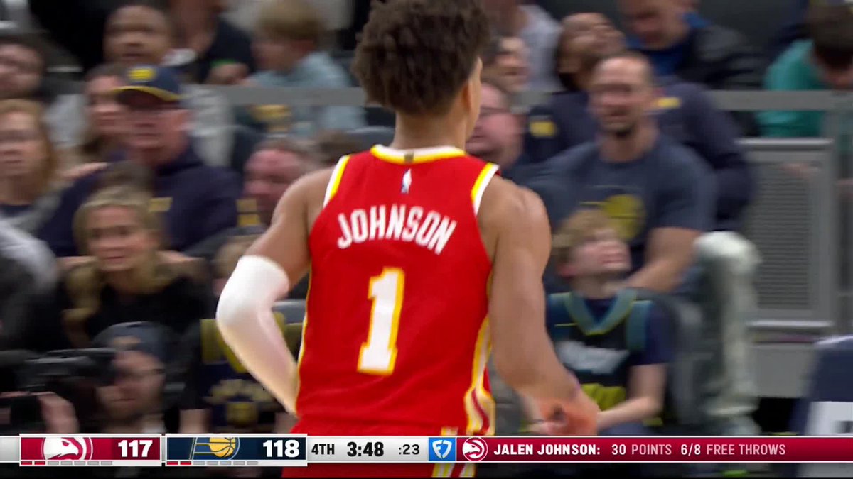 30-point triple-double for Jalen Johnson ‼️