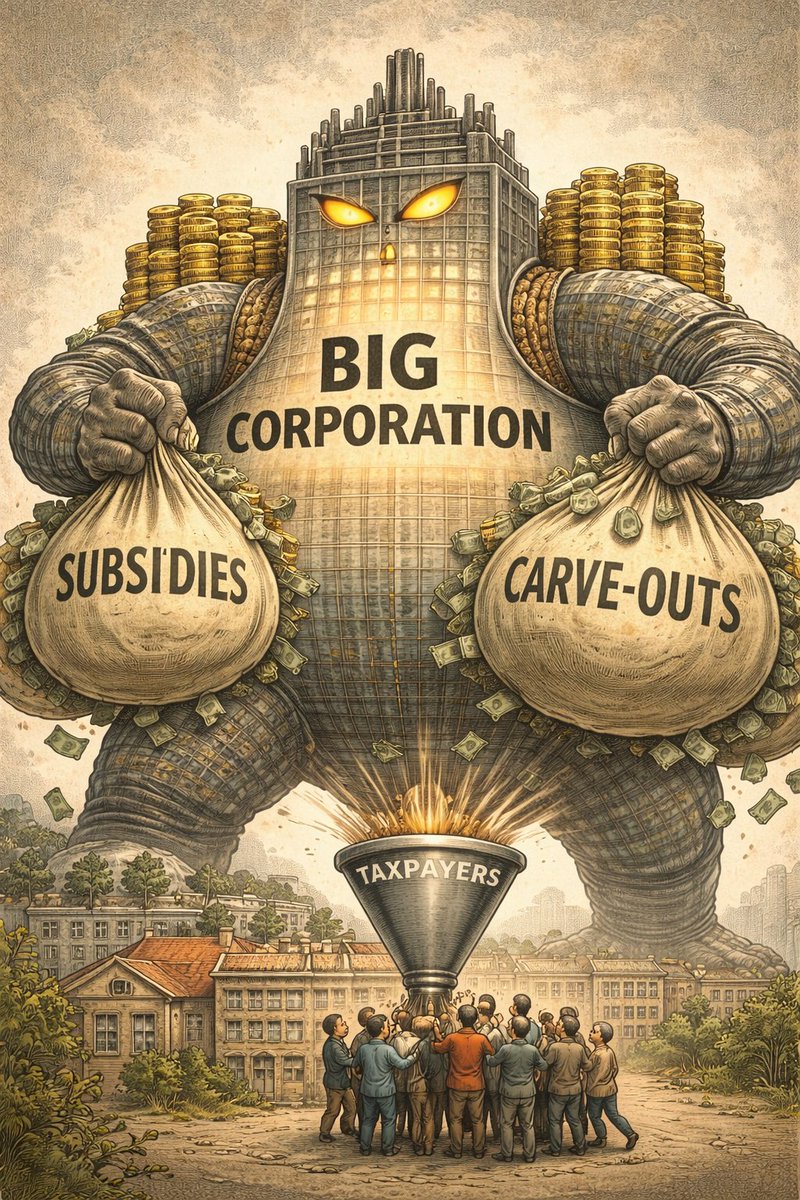 RealMarkAldrich's tweet image. Welfare isn’t just for the poor. It’s for corporations—unlimited subsidies, bailouts, and carve-outs paid by everyone else.
#VT4VT