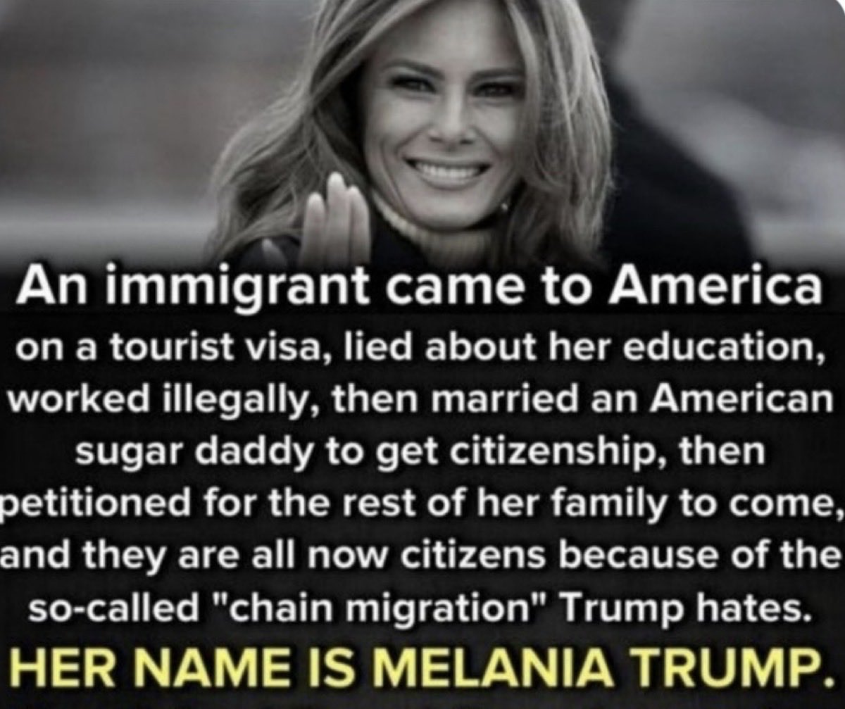 christianlexus's tweet photo. @Milajoy A hooker named Melania whose $75 MILLION #BezosBribe (pennies for Bezos and factors into his daily cost of doing business numbers) managed to convey that she picks out her own clothes and is keen on how she looks. Cool. Good to know.🤦🏼
YOU’RE A Trump S-U-C-K-E-R. 🍭
The TRUTH👇 https://t.co/1ThqvRIVw0