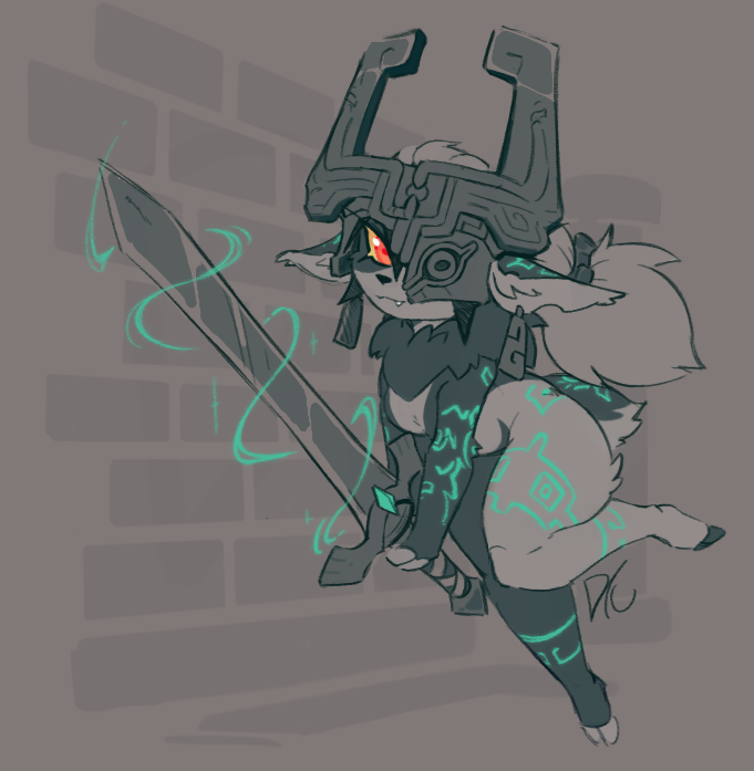 Draw_The_Stars's tweet image. Drew Midna as a Goat cuz I thought it fit her bigass helm  :) (also cuz I suck at humans)
