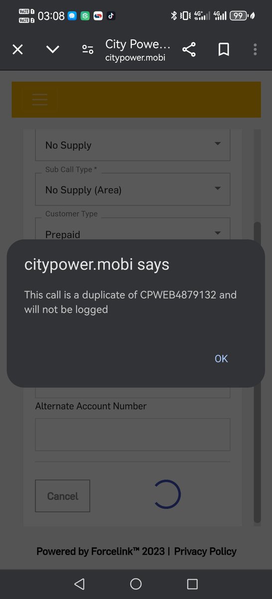 PreciousRats's tweet photo. @CityPowerJhb We lost power in Lombardy East, Heine Road,. Please assist urgently. Call reference below. https://t.co/dYd2Fi7ZHg