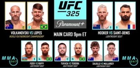 'UFC 323: Alexander Volkanovski vs Diego Lopes Live Streams TV Channel

iPhone /Mobil/MAC⤵️
📱tinyurl.com/UFC325maincard
📱tinyurl.com/UFC325maincard

PC/TV⤵️
📺tinyurl.com/UFC325maincard
📺 tinyurl.com/UFC325maincard

#UFC325