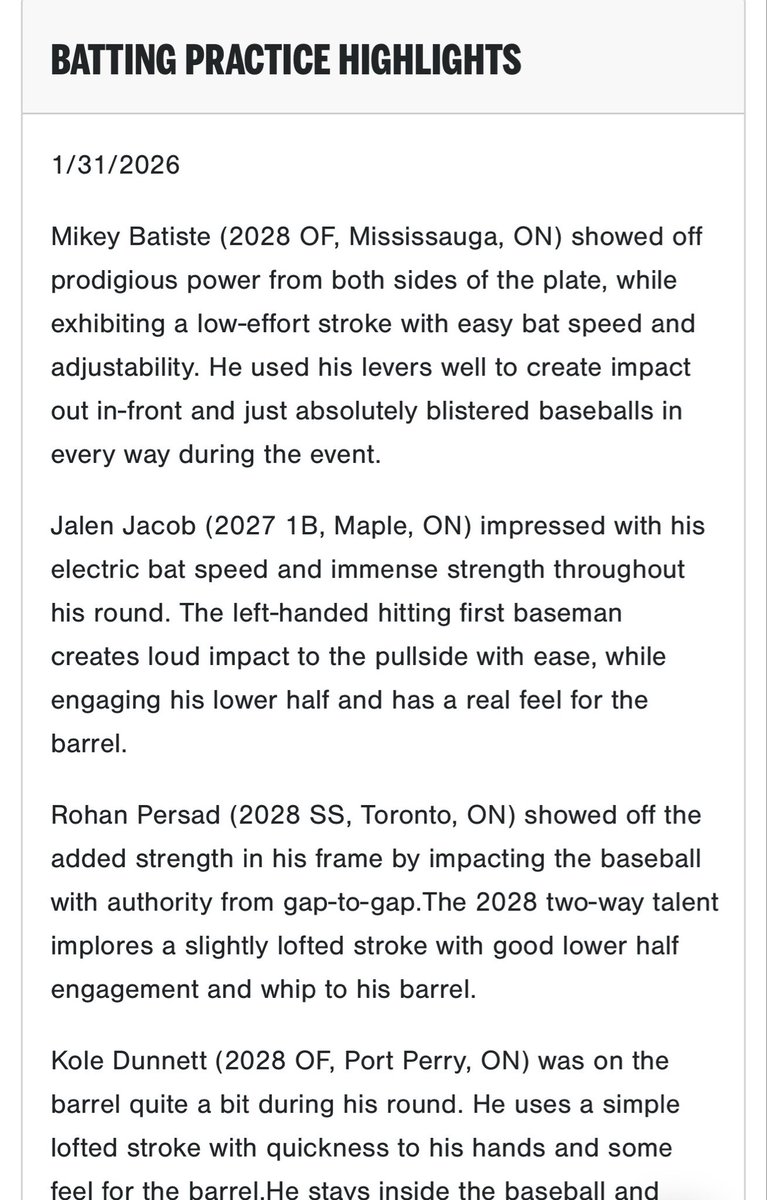 Perfect Game International tweet media