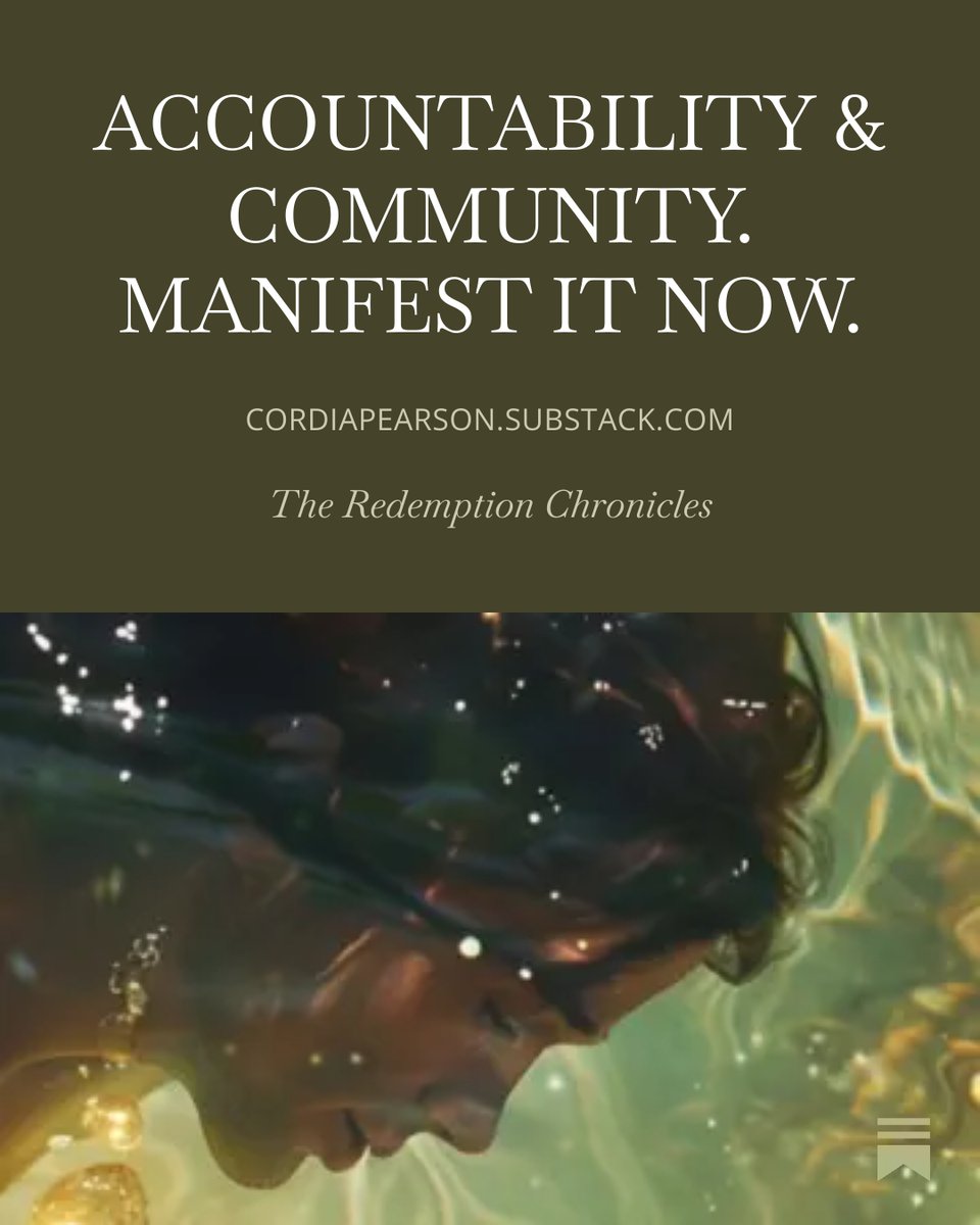 ACCOUNTABILITY &amp; COMMUNITY. MANIFEST IT NOW., by <a href="/MorgynStar/">Cordia Pearson</a> open.substack.com/pub/cordiapear…