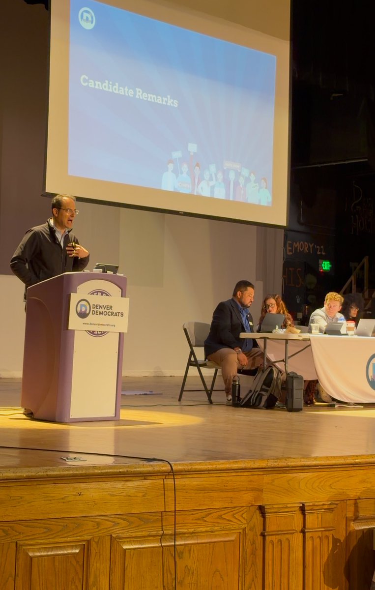 pweiser's tweet photo. A great day on the campaign trail—including joining the Denver Dems and the JeffCo Dems—that sandwiched my service as a judge (along with @javier_mabrey) for a debate tournament that my son organized. The high school debaters we judged were fantastic, passionate, and inspiring. https://t.co/7Qr995XCed