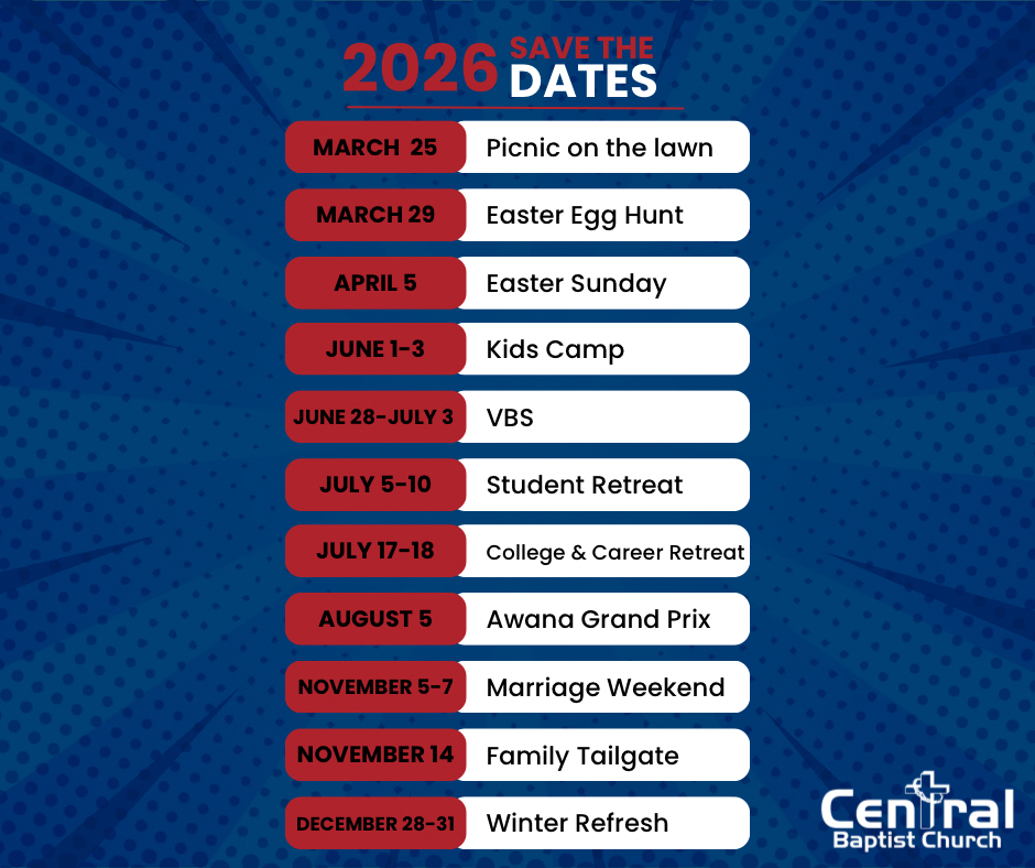centrallivepc's tweet photo. 2026 Event Dates Are Here!
A new year full of worship, community, and purpose. Save these dates—we’ll see you there! https://t.co/5NASvJNIN6