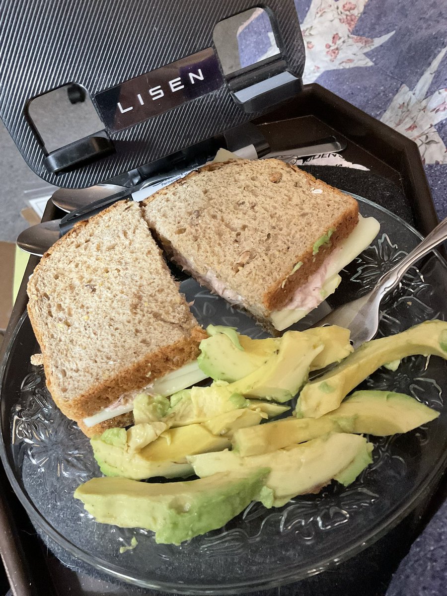 Tonight’s dinner is a tuna sandwich with lemon pepper seasoning and American cheese plus some avocado.  This bread is WalMart’s whole wheat bread.  What’s your dinner tonight?! #OPLive #OnPatrolLive 

Someone asked me last time what bread I used for sandwiches.  I like bread with