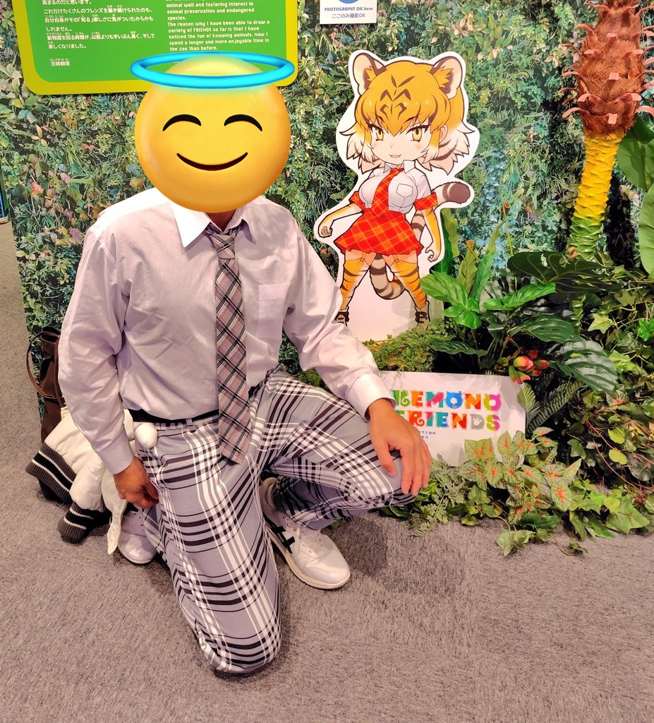 こちらトラ(ベンガルトラ)と一緒に撮ったホワイトタイガー概念です
ご査収ください