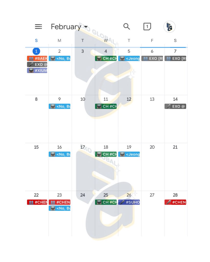 EXOGlobal's tweet photo. SCHEDULE 📆 | 260201 #EXO Schedule for February 2026

📝 New schedules will be added when announced officially 

🔔 Add it to your Google Calendar using the link ⬇️
🔗 https://t.co/c1MEFCfPhF

⚠️ It is recommended to use PC or desktop version to save the calendar to your account

#엑소 @weareoneEXO