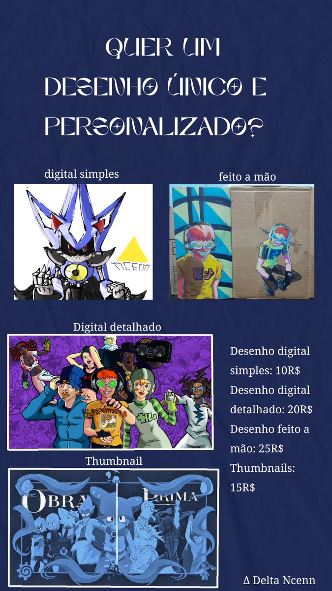 Oudim21_'s tweet photo. 🚨 COMISSÕES DE EMERGÊNCIA 🚨
Oi pessoal, nosso amigo Delta tá precisando de ajuda! Ele tá fazendo comissões de emergência pra se manter.
Se tiver interesse, entra em contato pelo Discord: deltancenn1987
Compartilhe se não puder ajudar! 💛 https://t.co/hxVDZ6qY6Y