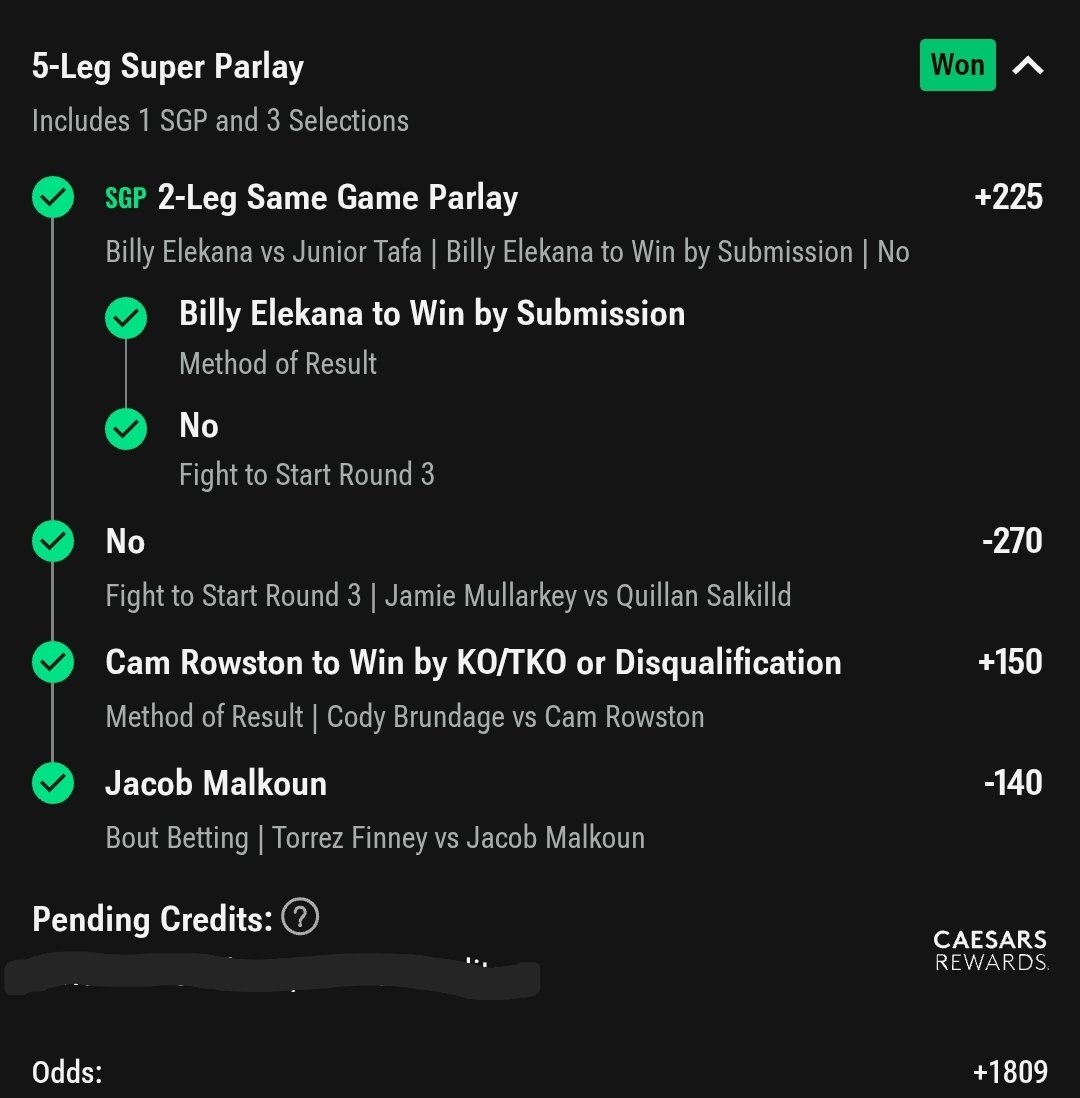 Easy little +1809 parlay to lock in a highly profitable night