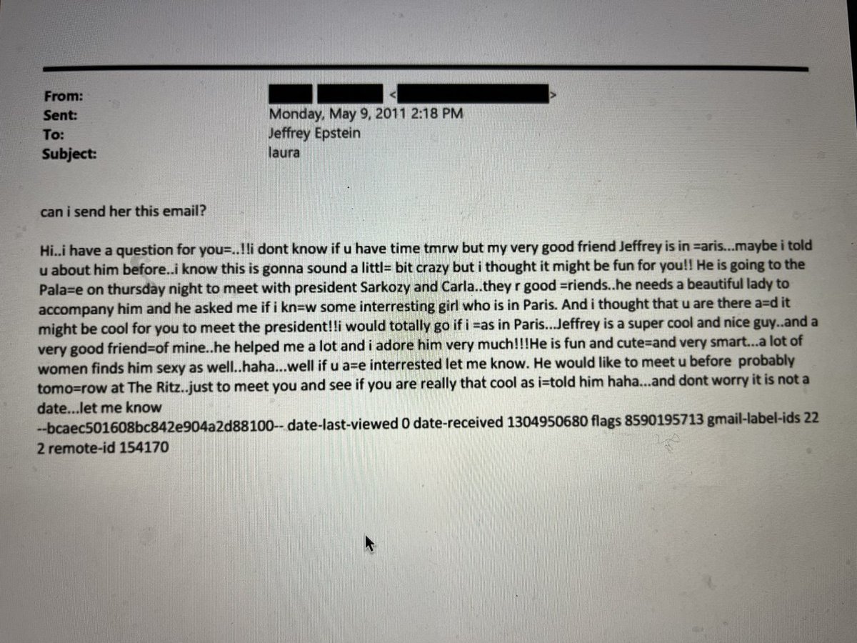 anatolium's tweet image. Paris est mentionné à 67.000 reprises dans les courriels de Jeffrey Epstein. 

La France n'a jamais mené d'enquête sérieuse à son sujet. Son principal associé a été trouvé comme M. Epstein "suicidé" en prison. 

Les courriels sont très divers. Arianne de Rotschild, qui a aidé…