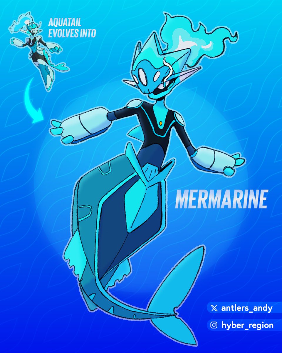 antlers_andy's tweet photo. My take on a water/fire line for charcadet for  @PragMagiks’s #splitevoevo fakemon competition! Hopefully not too late! https://t.co/azZwSS1oS1