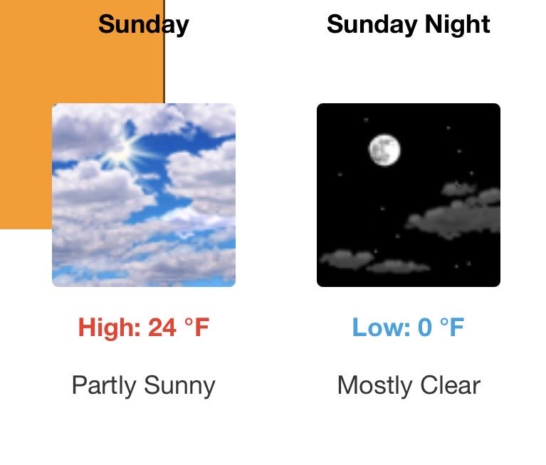 RogTNWeather's tweet photo. Sunday-Partly sunny, with a high near 24. Wind chill values between -6 and 4. West wind around 5 mph.

Sunday Night-Mostly clear, with a low around 0. Calm wind. https://t.co/7EVUohuaom