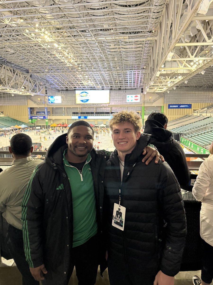 Had an amazing time down at UND! What an awesome culture, family, and facilities! Big thanks to <a href="/CoachAndersonJD/">Jon Anderson</a> for the invite, can’t wait to learn more about the Fighting Hawks!
<a href="/kjmaye_4/">KJ Maye</a> 
<a href="/Steele_House/">Steve Steele</a> 
<a href="/sdfbca/">SoDak Football Coaches Association</a>