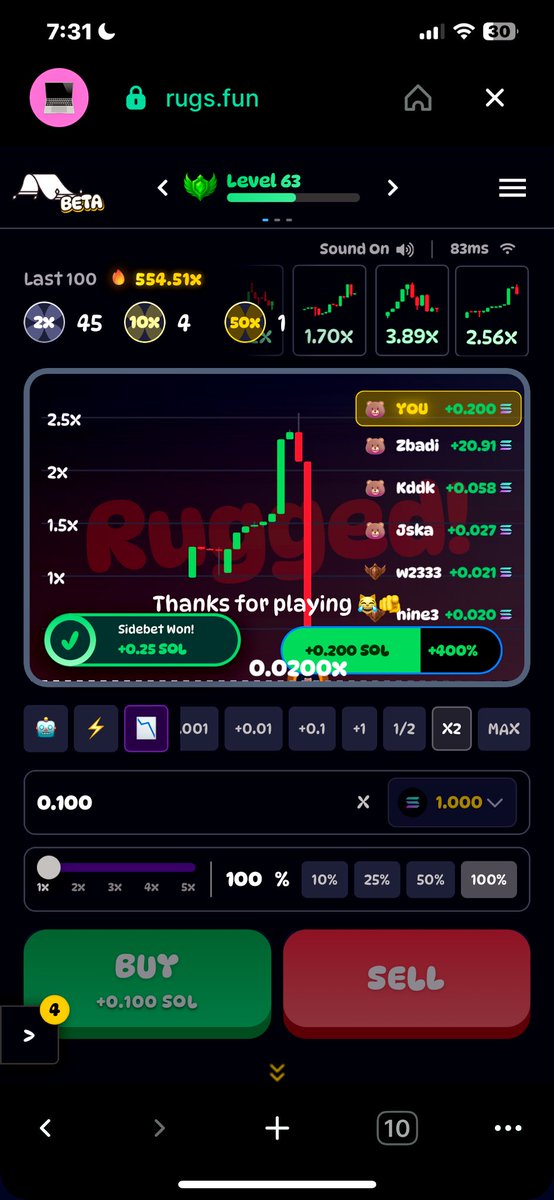 TyDivineLight's tweet photo. I’m in under 7 seconds the first pic I won .675Sol.. then .645sol, then 2.97Sol, and finally .45Sol. All in under 10 min.. https://t.co/9ymXk9z63y