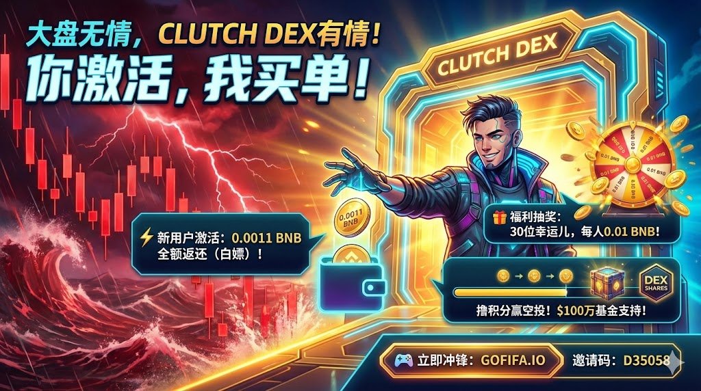 大盘无情，Clutch DEX有情
你激活，我买单，还可以参与福利抽奖

🎉兄弟们，<a href="/Clutch_DEX/">Clutch DEX</a> 官方又有新活动了，这次活动，对新用户很友好！

🎁新用户激活
🔹不仅返还激活费用0.0011BNB，相当于白嫖