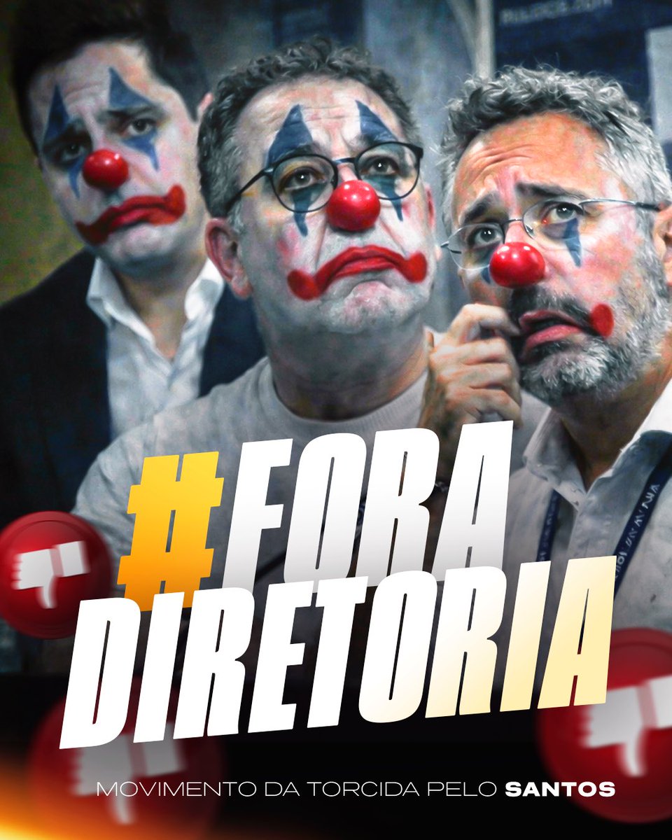 ComandoSantista's tweet image. #FORADIRETORIA um movimento criado pela torcida pelo Santos. Esse Presidente Diretoria não tem noção da importância do clube, e ano após ano, fazendo um trabalho vergonhoso, apenas brigando para não cair, tomando goleada, e lutando na parte debaixo da tabela. Fora toda a falta de…
