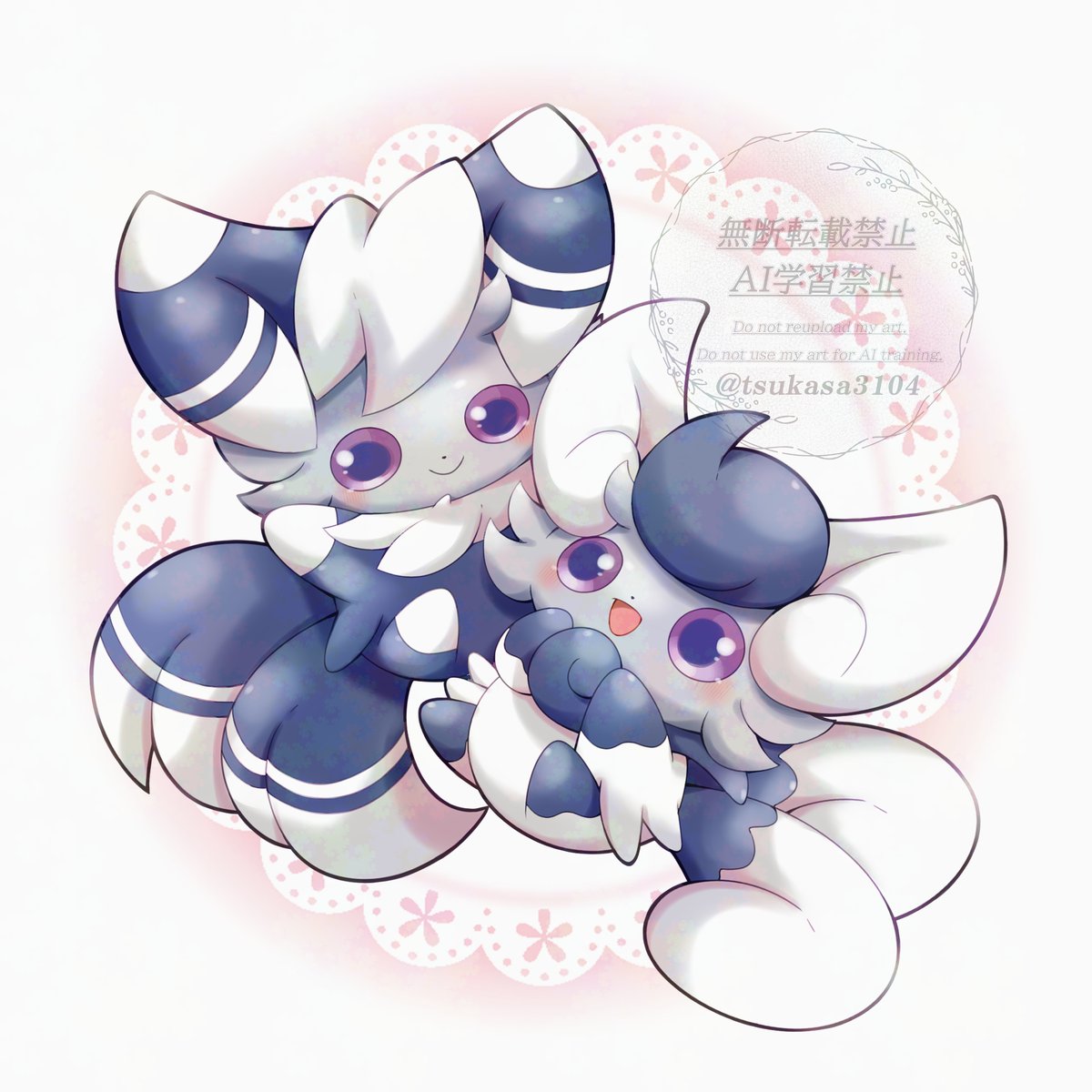 ニャスパーの日 早く進化したいね～💜 (ニャオニクスコスのニャスパーたち)