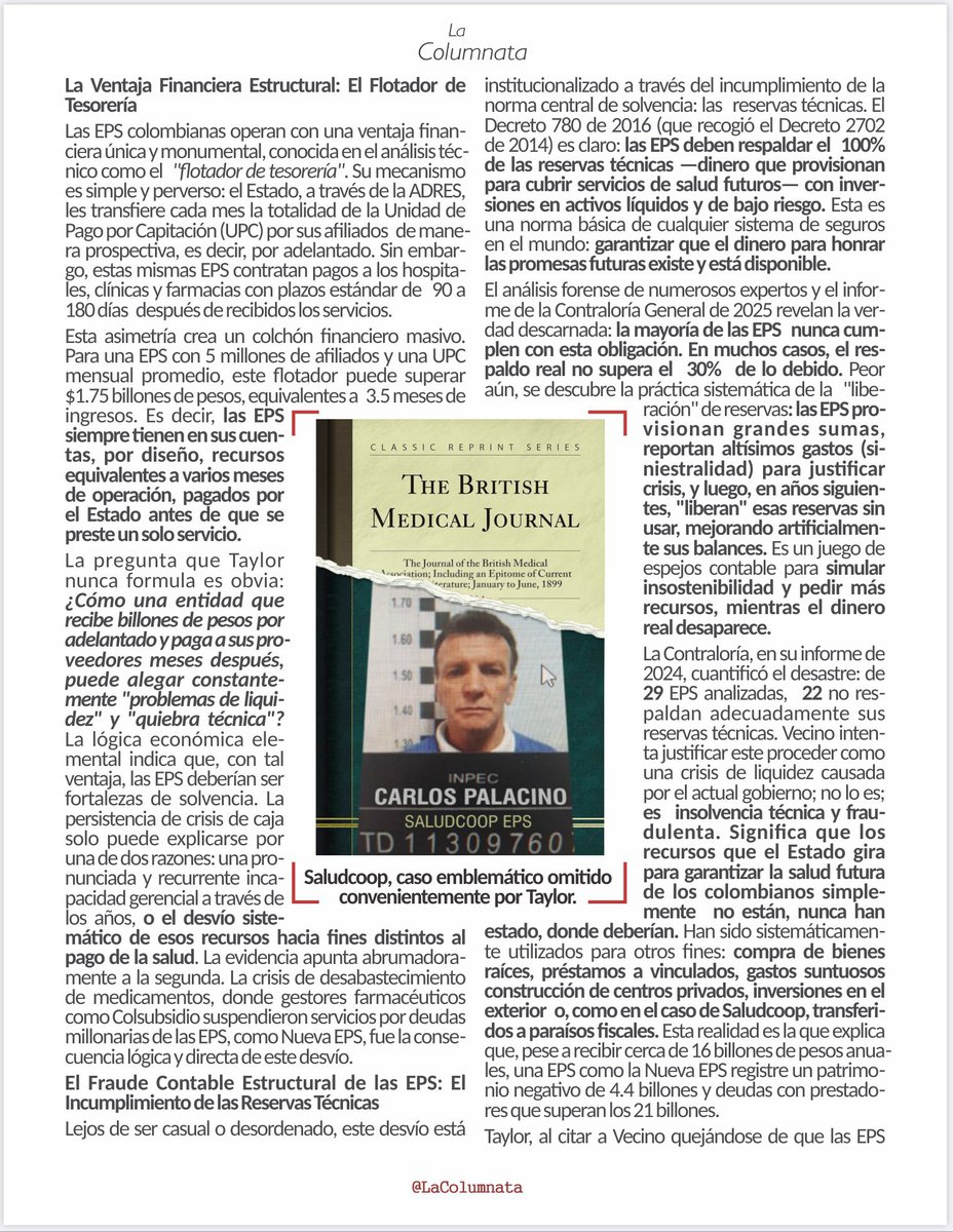 Manipulación en las Entrañas del British Medical Journal. Parte II: Modus Operandi
#𝗟aCo𝗹umnata @JuanCabailero 

#BMJ British Medical Journal #ReformaALaSalud #BritishMedicalJournal