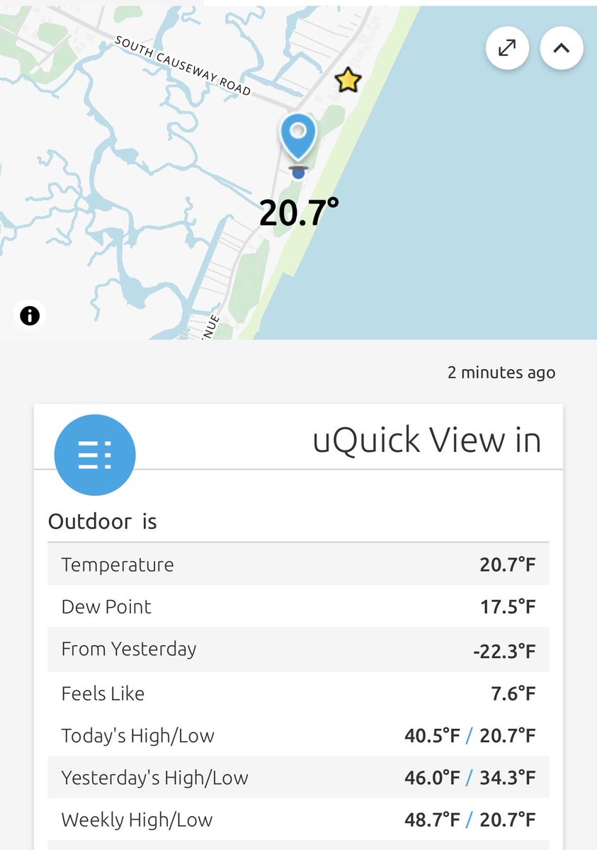 jerry_lieberman's tweet photo. @jamiearnoldWMBF @wmbfnews Pawleys Island ‘feels like’ already down to 7.6 😟 https://t.co/9A55NfeJud