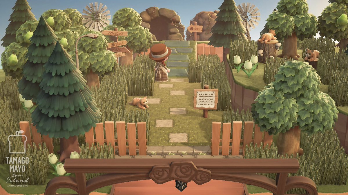 ひとつめの、夢の島のエントランス🌳🌲🌳🌲

#AnimalCrossing 
#ACNH #あつ森