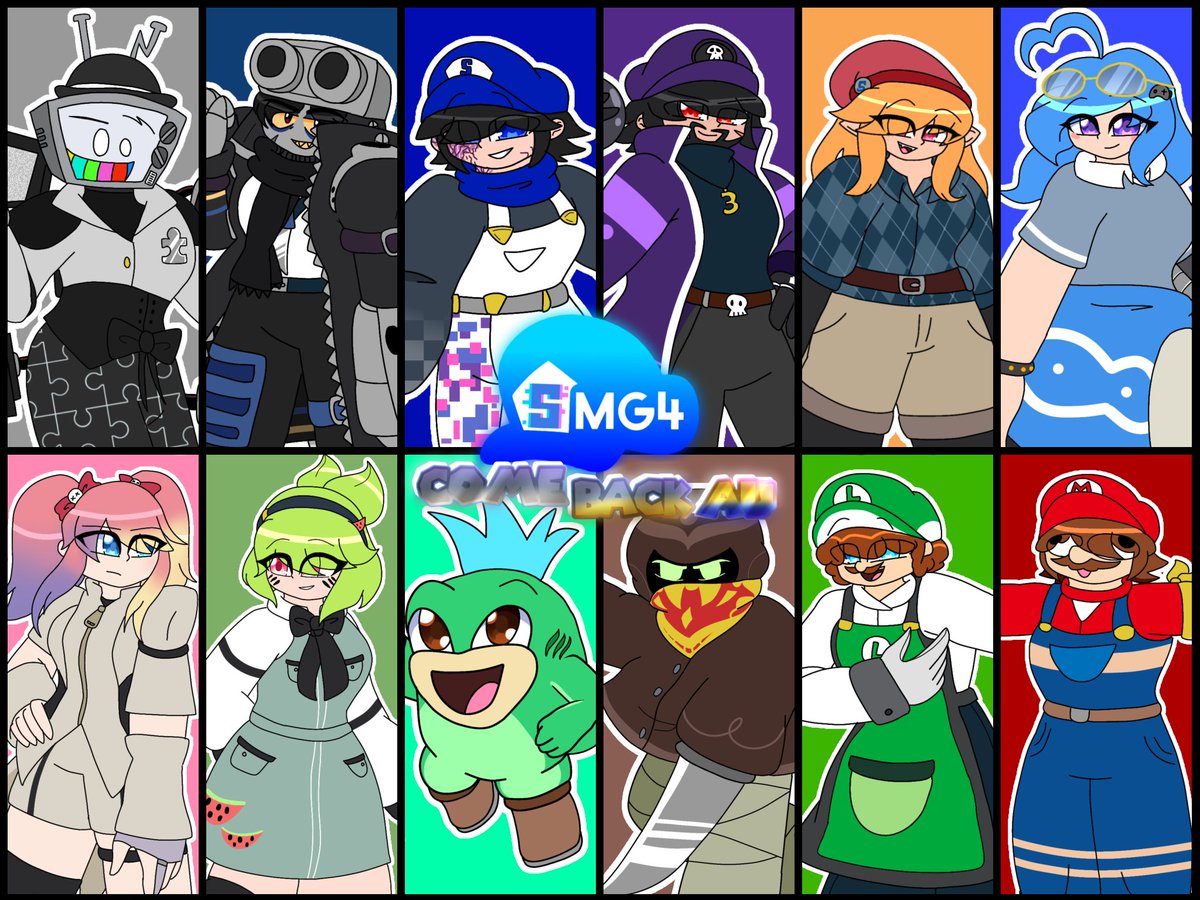 soloyaice's tweet photo. Welcome to COMEBACK AUβΌοΈ
#smg4comebackau
#smg4fanart #smg4au #smg4fandom #smg4twt #smg4gunshow #smg4mrpuzzles #smg4mrwpnz #smg4saiko #smg4melony #smg4boopkins #smg4bob #smg3 #smg4meggy #smg4luigi #smg4mario #smg4tari #fanart #digitalart #redesign https://t.co/YP6sKW2Mp8