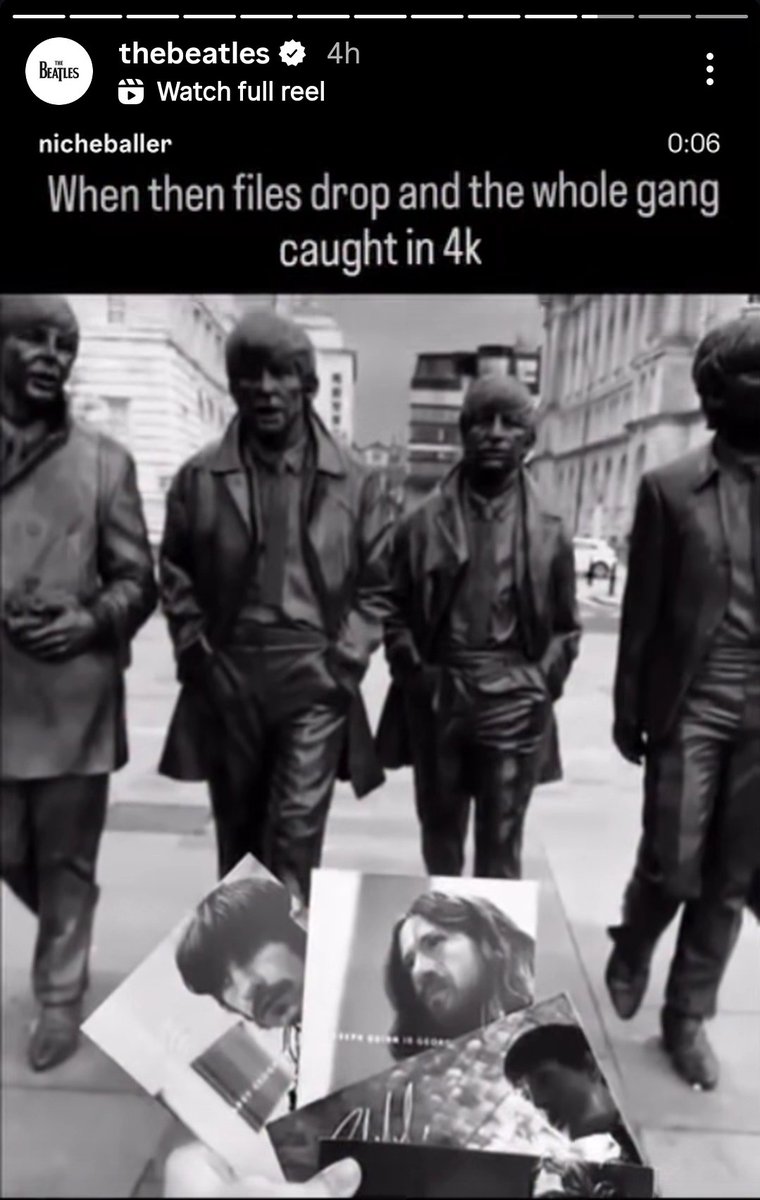 payinblood's tweet photo. did the official beatles account repost an epstein files joke or am I dumb https://t.co/WCc8wTdBQ2